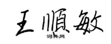 王正良王順敏行書個性簽名怎么寫