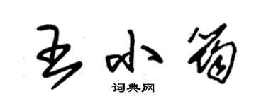 朱錫榮王小筠草書個性簽名怎么寫