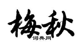 胡問遂梅秋行書個性簽名怎么寫
