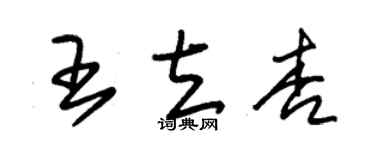 朱錫榮王立杏草書個性簽名怎么寫