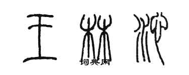 陳墨王林沁篆書個性簽名怎么寫