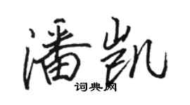 駱恆光潘凱行書個性簽名怎么寫