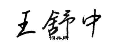 王正良王舒中行書個性簽名怎么寫