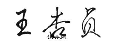 駱恆光王杏貞行書個性簽名怎么寫