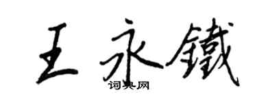 王正良王永鐵行書個性簽名怎么寫