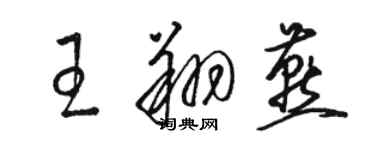 駱恆光王翔燕草書個性簽名怎么寫