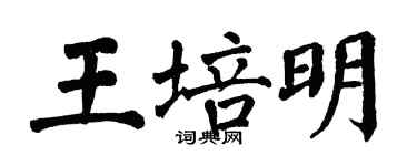翁闓運王培明楷書個性簽名怎么寫