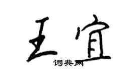 王正良王宜行書個性簽名怎么寫