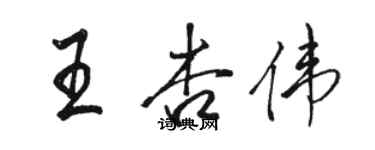 駱恆光王杏偉行書個性簽名怎么寫