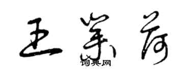 曾慶福王業荷草書個性簽名怎么寫