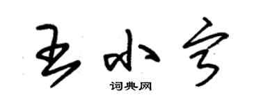 朱錫榮王小寧草書個性簽名怎么寫