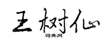 曾慶福王樹仙行書個性簽名怎么寫