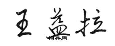 駱恆光王益拉行書個性簽名怎么寫