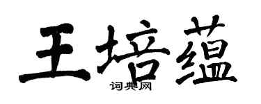 翁闓運王培蘊楷書個性簽名怎么寫