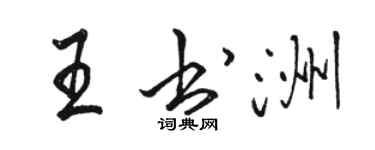 駱恆光王書洲行書個性簽名怎么寫