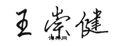 駱恆光王崇健行書個性簽名怎么寫