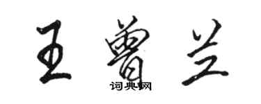 駱恆光王曾蘭行書個性簽名怎么寫