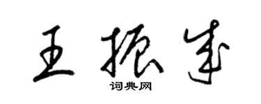 梁錦英王振成草書個性簽名怎么寫