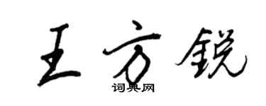 王正良王方銳行書個性簽名怎么寫