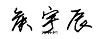 朱錫榮侯宇辰草書個性簽名怎么寫