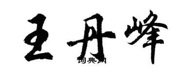 胡問遂王丹峰行書個性簽名怎么寫