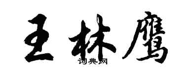 胡問遂王林鷹行書個性簽名怎么寫