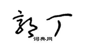 朱錫榮郭丁草書個性簽名怎么寫