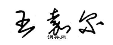 朱錫榮王嘉爾草書個性簽名怎么寫