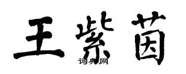 翁闓運王紫茵楷書個性簽名怎么寫