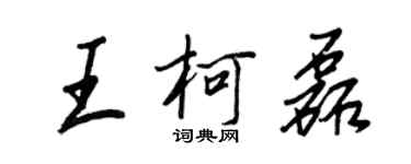 王正良王柯磊行書個性簽名怎么寫