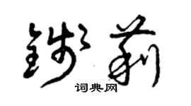 曾慶福錢莉草書個性簽名怎么寫