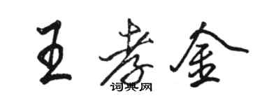 駱恆光王孝金行書個性簽名怎么寫