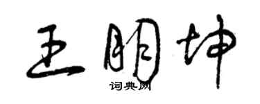 曾慶福王朋坤草書個性簽名怎么寫