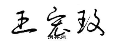 曾慶福王宏玫草書個性簽名怎么寫