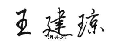 駱恆光王建瓊行書個性簽名怎么寫