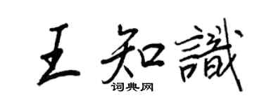 王正良王知識行書個性簽名怎么寫
