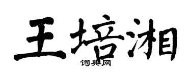 翁闓運王培湘楷書個性簽名怎么寫