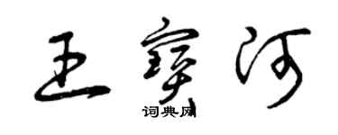 曾慶福王寶河草書個性簽名怎么寫