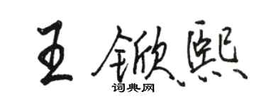 駱恆光王杴熙行書個性簽名怎么寫