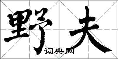 翁闓運野夫楷書怎么寫