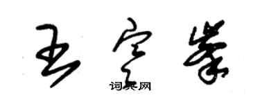 朱錫榮王寒峰草書個性簽名怎么寫