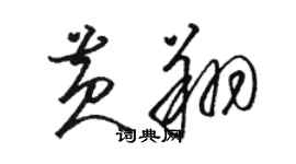 駱恆光黃翔草書個性簽名怎么寫