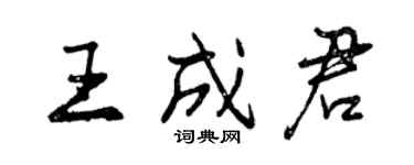 曾慶福王成君行書個性簽名怎么寫