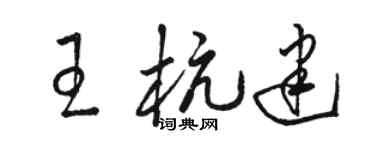 駱恆光王杭建草書個性簽名怎么寫