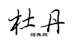 王正良杜丹行書個性簽名怎么寫