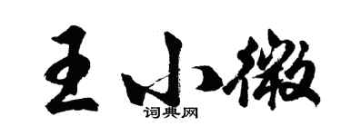 胡問遂王小微行書個性簽名怎么寫