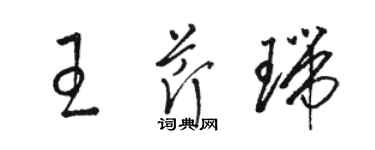 駱恆光王芹瑞草書個性簽名怎么寫