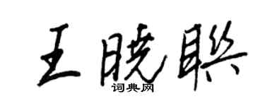 王正良王曉聯行書個性簽名怎么寫