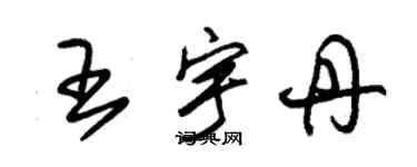 朱錫榮王宇丹草書個性簽名怎么寫