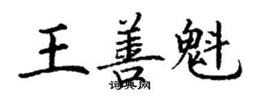 丁謙王善魁楷書個性簽名怎么寫